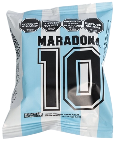 ALFAJOR MARADONA 10 DDL CHOCO BLANCO X 60 GRS