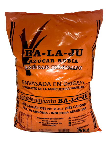 AZUCAR MASCABO (INTEGRAL) BALAJU X 5 KG