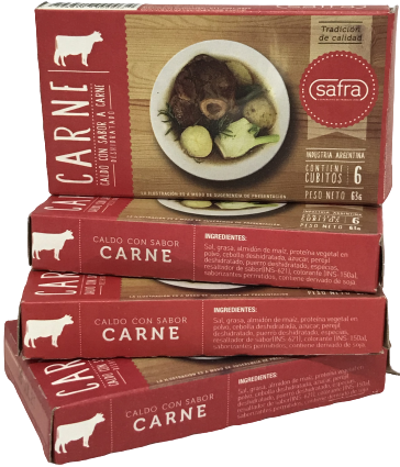 ​​​​CALDO EN CUBOS SABOR CARNE COOPERATIVA SAFRA X 6 U
