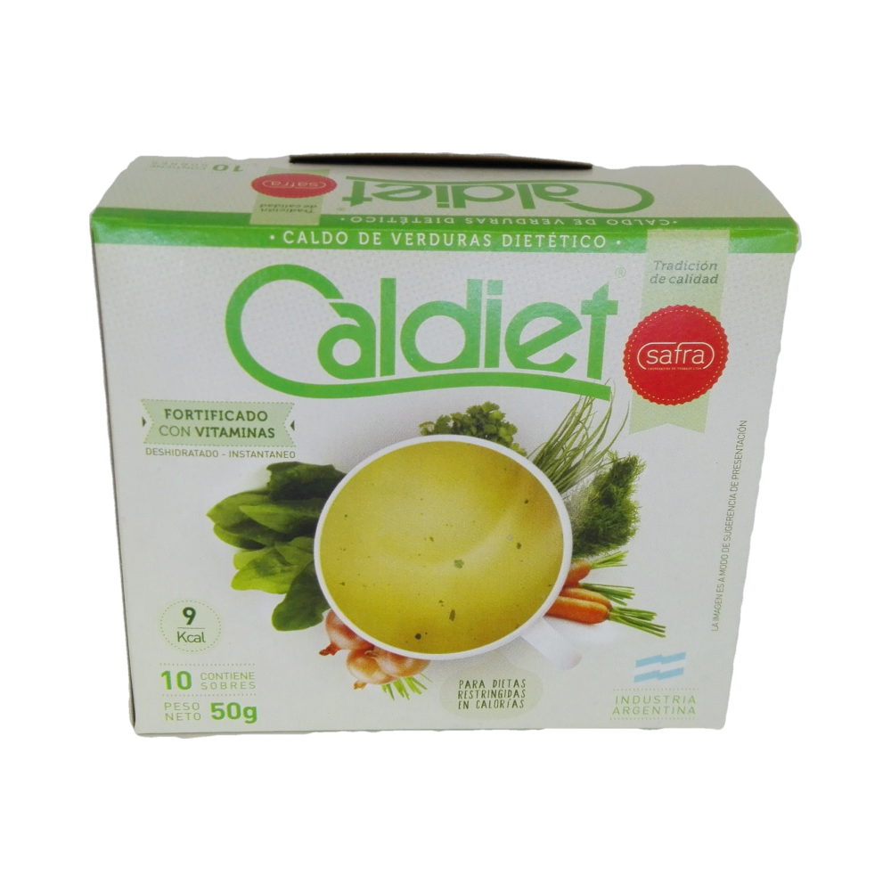 CALDO VERDURAS CON SAL (VERDE) CALDIET 10 SOBRES X 5 GRS