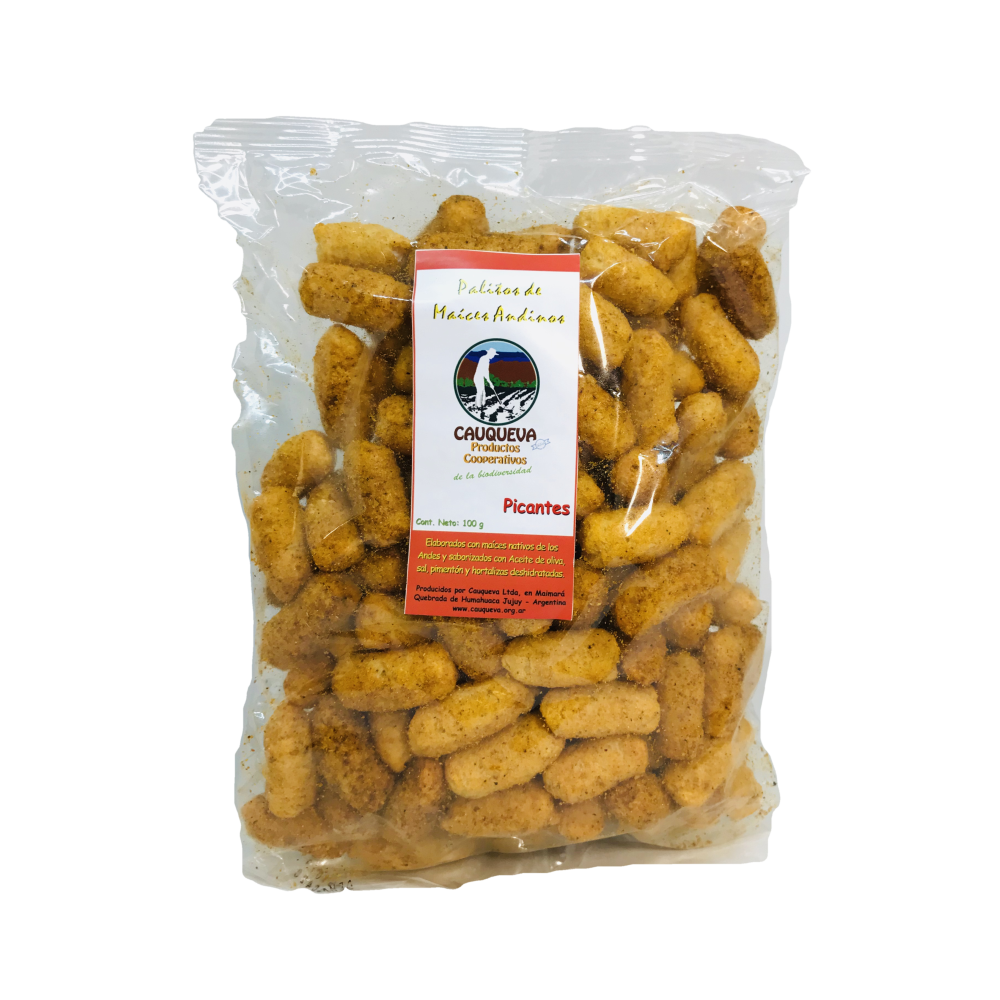 CHIZITOS HARINA MAIZ PICANTES CAUQUEVA X 100 GRS