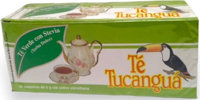 ​​​​TE VERDE CON ESTEVIA SAQUITOS TUCANGUA CAJA X 25 U
