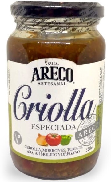 ​​SALSA CRIOLLA ESPECIADA SALSA ARECO X 360 GRS