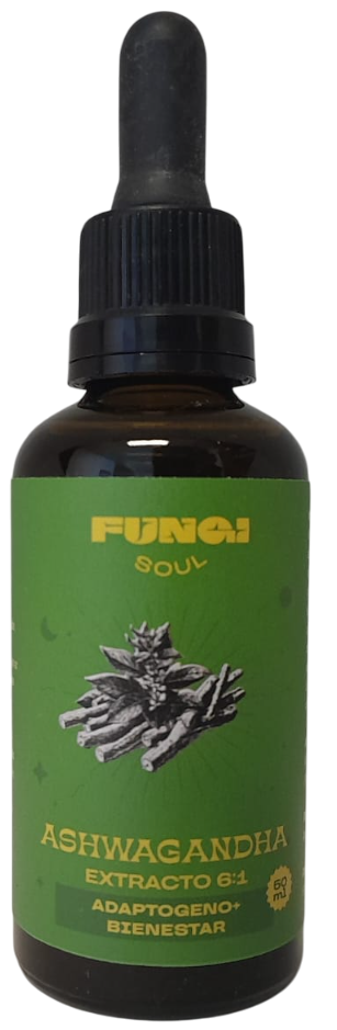ADAPTOGENO ASHWAGANDHA FUNGI SOUL GOTAS X 50 ML -ADAPTOGENO + BIENESTAR-