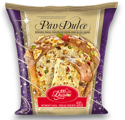 [p3293] PAN DULCE 100 DUCADOS CON FRUTOS SECOS POUCH X 500 GRS
