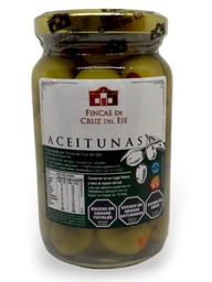 [p1484] ACEITUNAS VERDES RELLENAS MORRON FINCAS DE CRUZ DEL EJE X 250 GRS