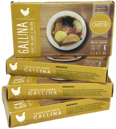 [p0021] CALDO EN CUBOS SABOR GALLINA COOPERATIVA SAFRA X 6 U