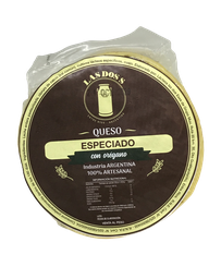 [p1381] ​QUESO ESPECIADO CON OREGANO LAS DOS S -HORMITA 500 APROX-