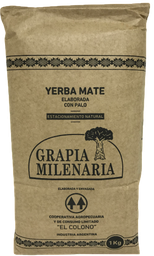 [p0384] ​​​​​​​​YERBA MATE GRAPIA MILENARIA -P. MADERA- X 1 KG